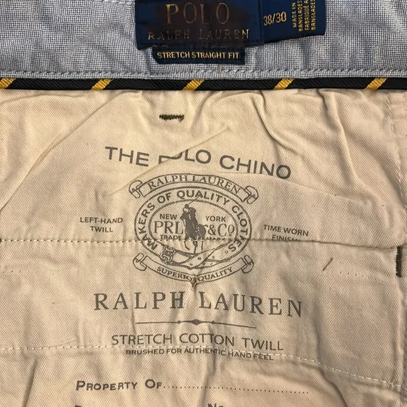 Polo Ralph Lauren- Men’s Chino Slacks- Size 38/30 - Picture 3 of 3
